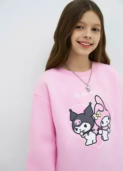 Толстовка с принтом для девочек, Розовый