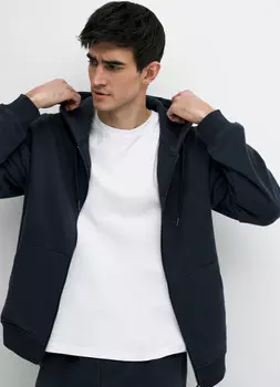 Толстовка с принтом, Голубой