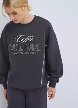 Толстовка с принтом, Серый