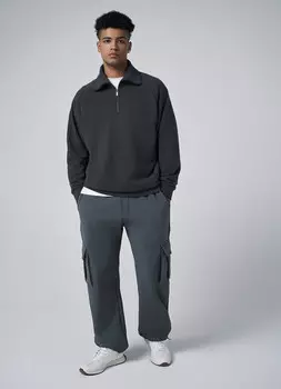 Толстовка с воротником на молнии, Зеленый