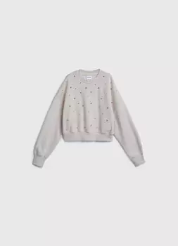 Толстовка свободная для девочек, Бежевый