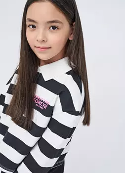 Толстовка свободная для девочек, Черный