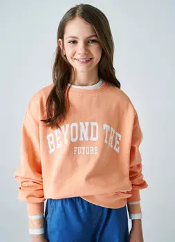 Толстовка свободная для девочек, Оранжевый