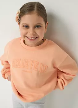 Толстовка свободная для девочек, Оранжевый