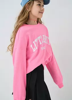 Толстовка свободная для девочек, Розовый