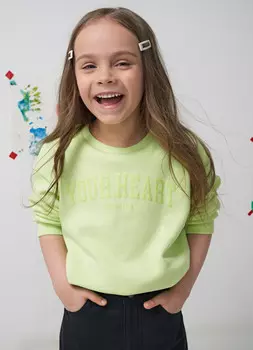 Толстовка свободная для девочек, Зеленый