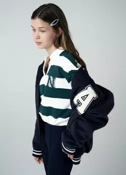 Толстовка свободная для девочек, Зеленый