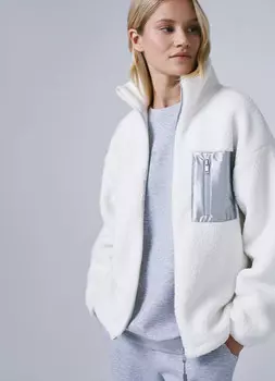 Толстовка тедди O'STIN x Яндекс Пэй, Белый