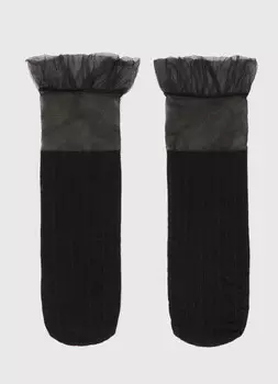 Тонкие ажурные носки, Черный