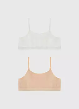 Топ для девочек, 2 шт., Белый