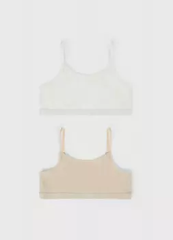 Топ для девочек, 2 шт., Бежевый