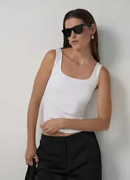 Топ из микрофибры, Белый