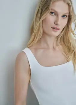 Топ из микрофибры, Белый