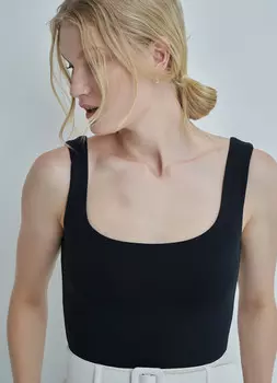 Топ из микрофибры, Черный