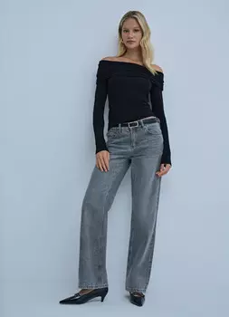 Топ с открытыми плечами, Черный