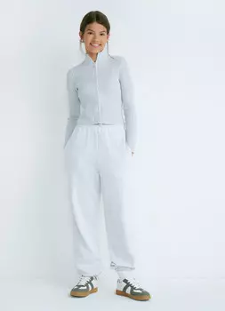 Трикотажные брюки для девочек, Серый