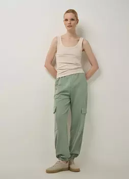 Трикотажные брюки-карго, Зеленый