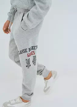 Трикотажные брюки с принтом для мальчиков, Серый