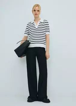 Трикотажные прямые брюки, Черный