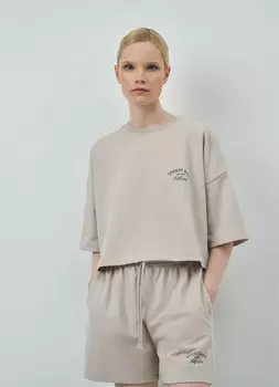 Шорты из трикотажа, Бежевый