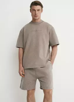 Трикотажные шорты, Бежевый