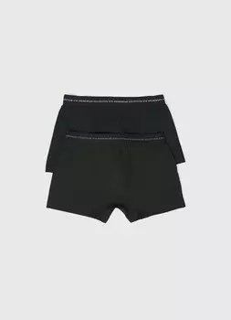 Трикотажные трусы в микрополоску, 2 шт., Зеленый