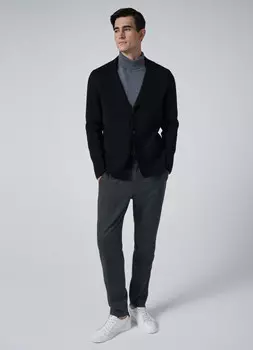 Трикотажный пиджак, Черный