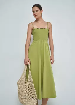 Трикотажный сарафан, Желтый