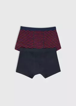 Трусы-боксеры с низкой посадкой, 2 шт., Синий