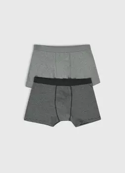 Трусы-боксеры в полоску, 2 шт., Серый