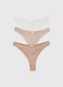 Трусы-бразилиана, 3 шт., Белый