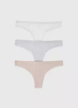 Трусы-бразилиана, 3 шт., Белый