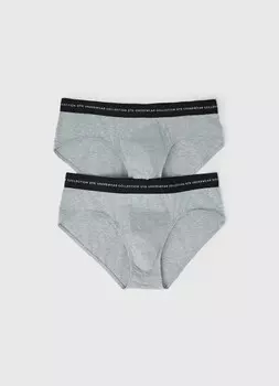 Трусы-брифы, 2 шт., Серый