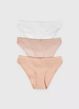 Трусы-брифы, 3 шт., Белый