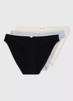 Трусы-брифы, 3 шт., Черный