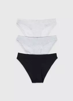 Трусы-брифы, 3 шт., Черный