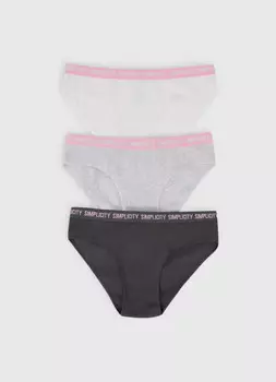 Трусы для девочек, 3 шт., Белый