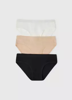 Трусы для девочек, 3 шт., Белый