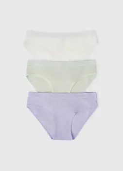 Трусы для девочек, 3 шт., Белый