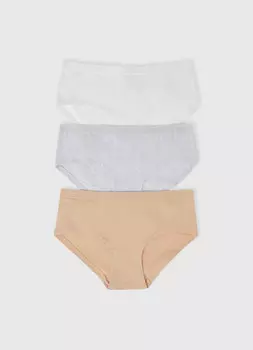 Трусы для девочек, 3 шт., Белый