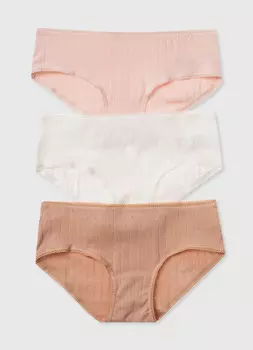 Трусы для девочек, 3 шт., Бежевый
