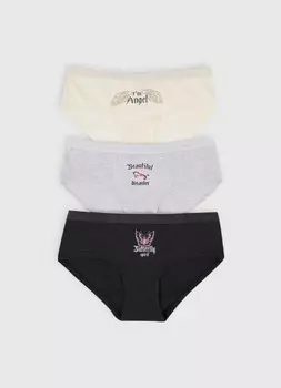 Трусы для девочек, 3 шт., Бежевый