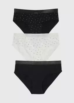 Трусы для девочек, 3 шт., Черный