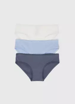 Трусы для девочек, 3 шт., Голубой