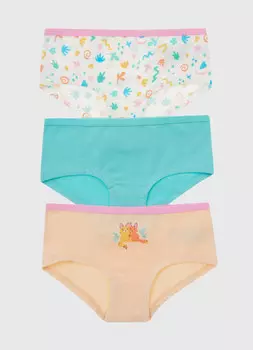 Трусы для девочек, 3 шт., Голубой
