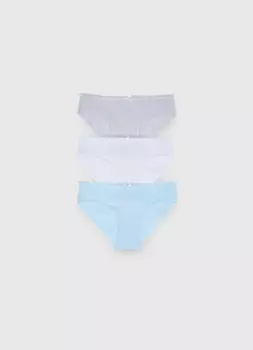 Трусы для девочек, 3 шт., Голубой