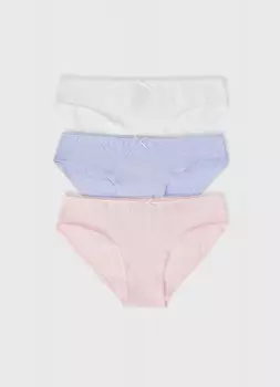 Трусы для девочек, 3 шт., Голубой
