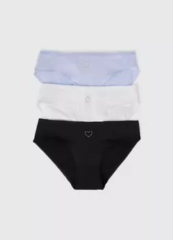 Трусы для девочек, 3 шт., Голубой