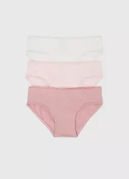 Трусы для девочек, 3 шт., Розовый