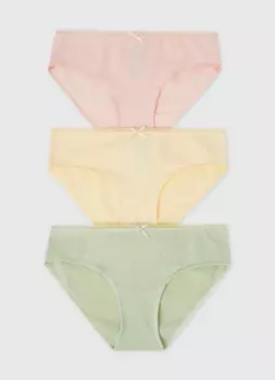 Трусы для девочек, 3 шт., Желтый